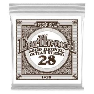 Ernie Ball 1428EB 6-Pack Earthwood 80/20 Bronze Acoustic Guitar Strings - 0.028