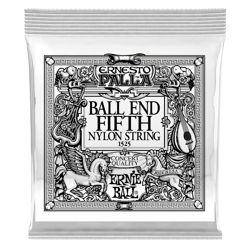 Ernie Ball 1525EB 6-Pack Gold 5th Ernesto Palla Nylon Ball End Classical Guitar Strings - 036