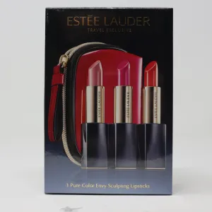 Estee Lauder 3 Pure Color Envy Sculpting Lipstick 3 Pc Set New In Box