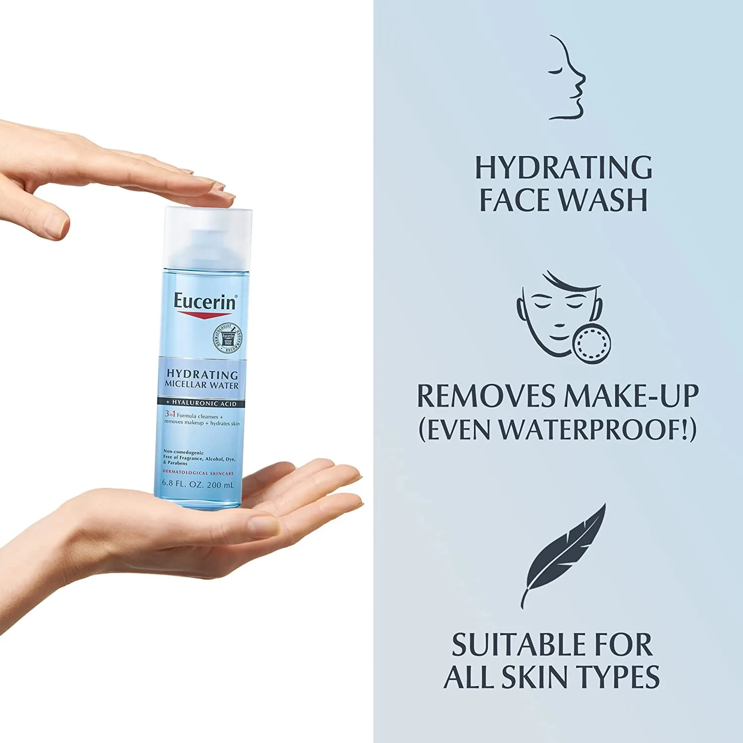 EUCERIN Hydrating Micellar Water   Hyaluronic Acid ماء الميسلار