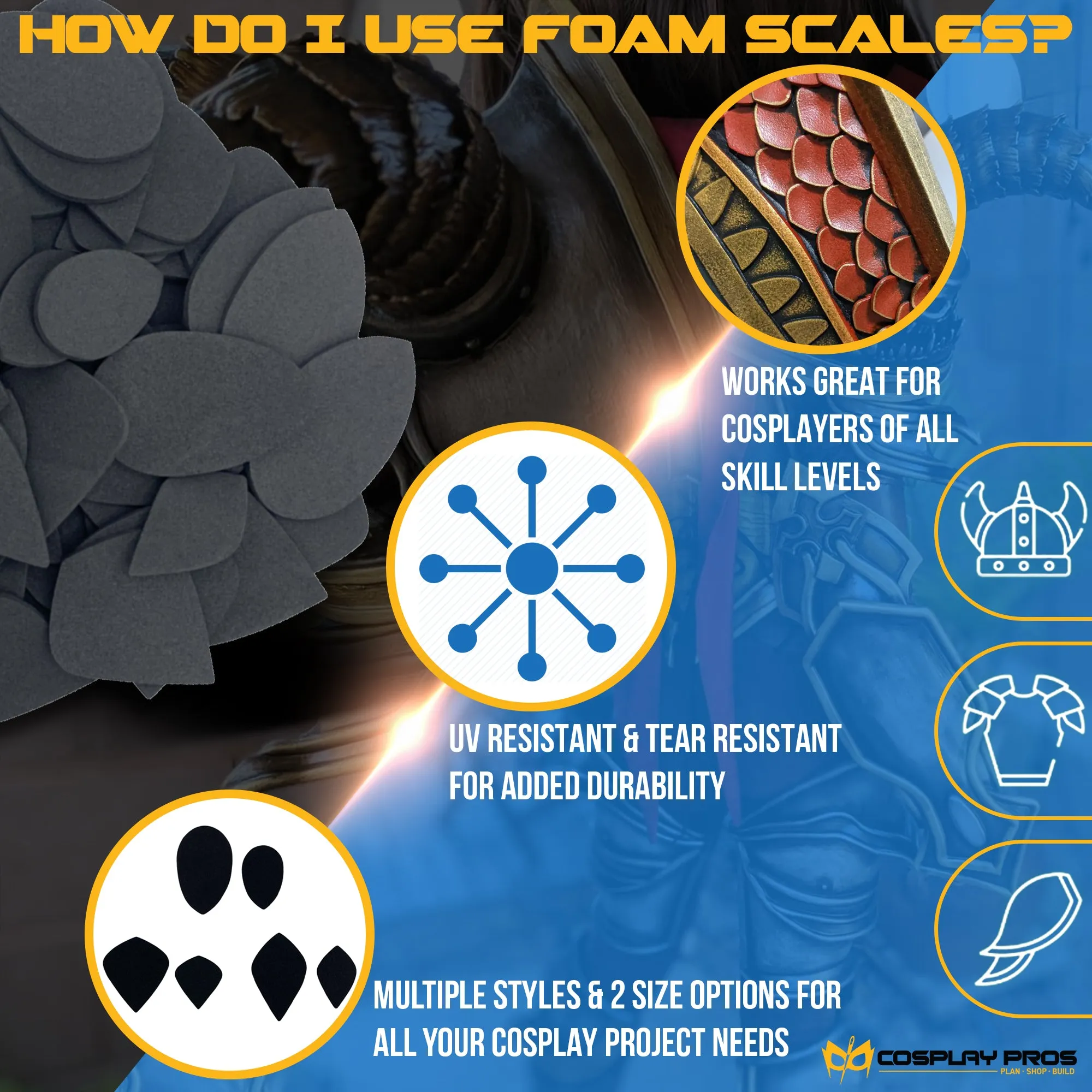 EVA Foam Scales (100 Pack)