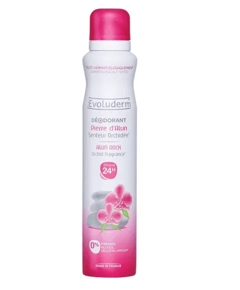 Evoluderm Alun Rock Orchid Fragrance 24H Deodorant Spray