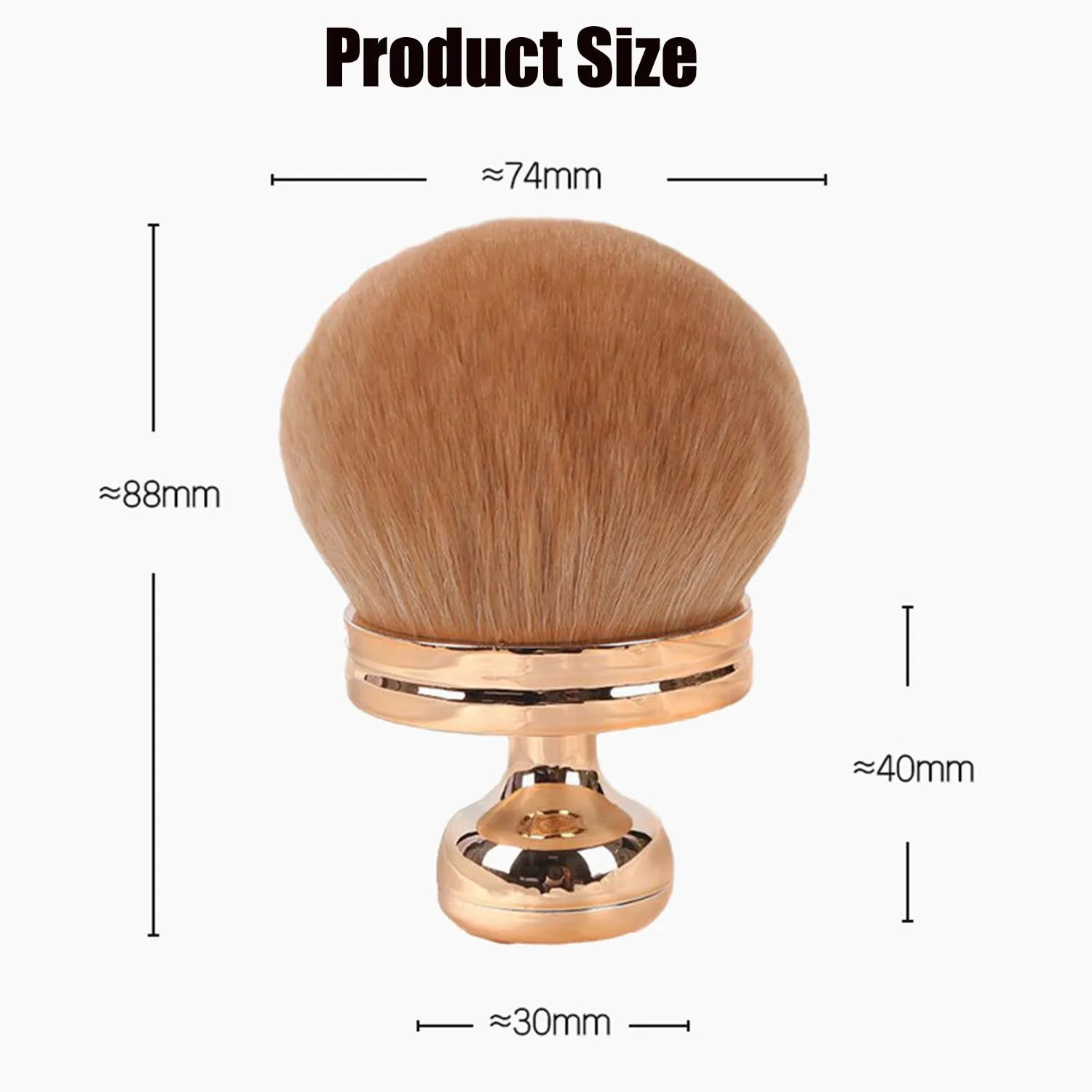 Extra Large Body Makeup Brush for Self Tanner & Bronzer Suncreen Applicator, 3 Inch Wide Kabuki Foundation Brush, Portable Self Tanning Brushs for Woman (2PCS-G)