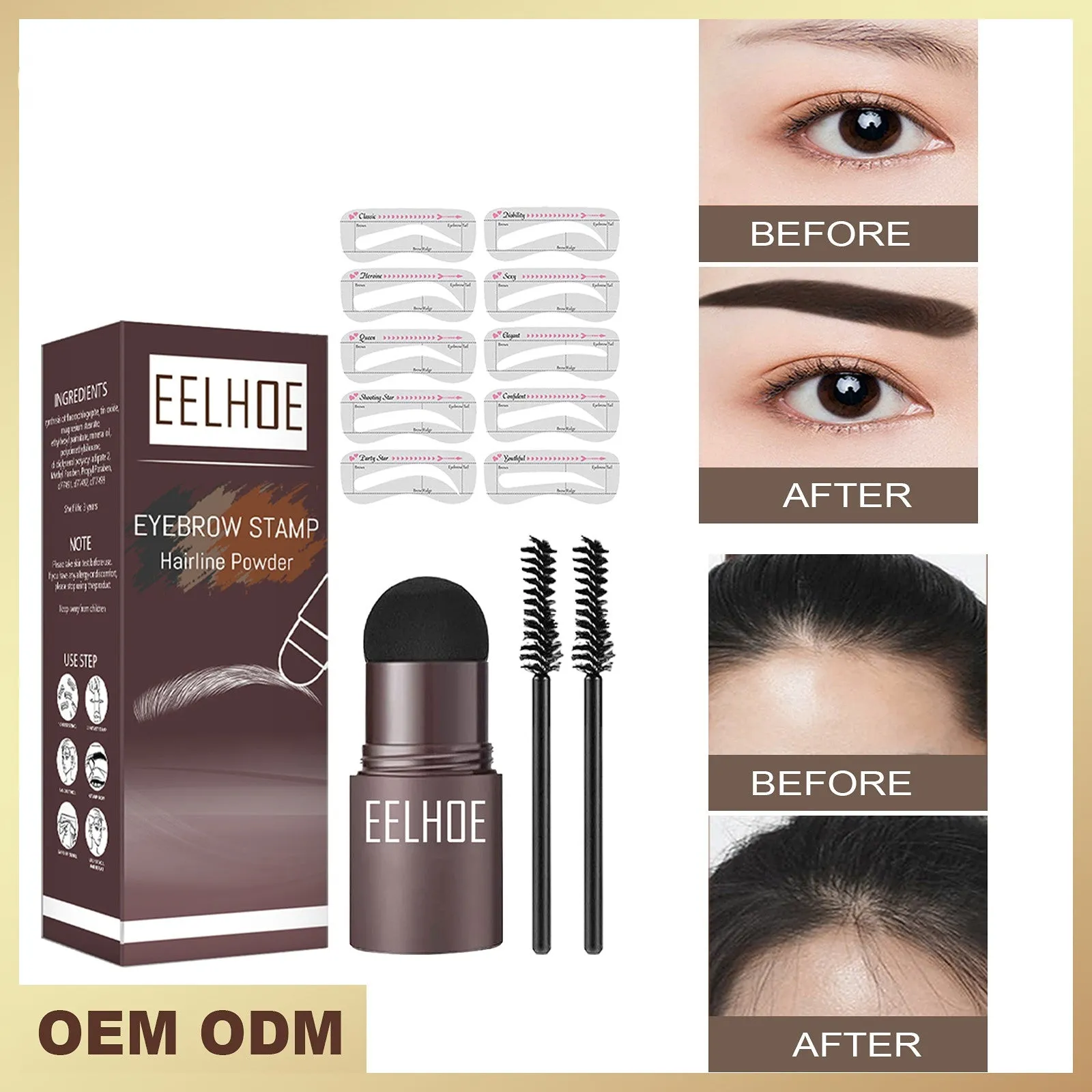 Eyebrow Powder Eyebrow Print Hairline Shading Powder Complementary Modification Eyebrow Print Filling Hairline Repair Shadow