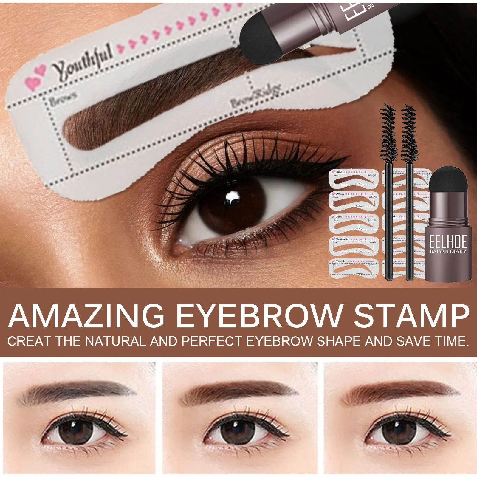 Eyebrow Powder Eyebrow Print Hairline Shading Powder Complementary Modification Eyebrow Print Filling Hairline Repair Shadow