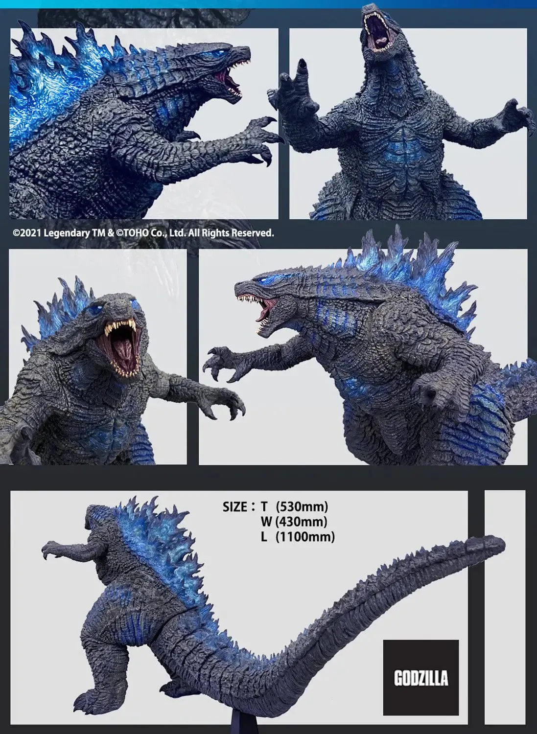EZHOBI Godzilla: King of the Monsters Omega Beast Series Godzilla (Furious Blue Version) Limited Edition Statue