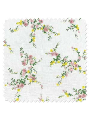 'Fabric by the Yard - Jolene - Lemon Pink on Linen