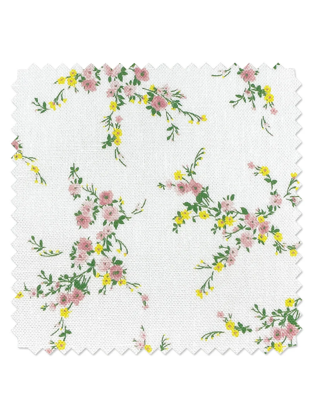 'Fabric by the Yard - Jolene - Lemon Pink on Linen