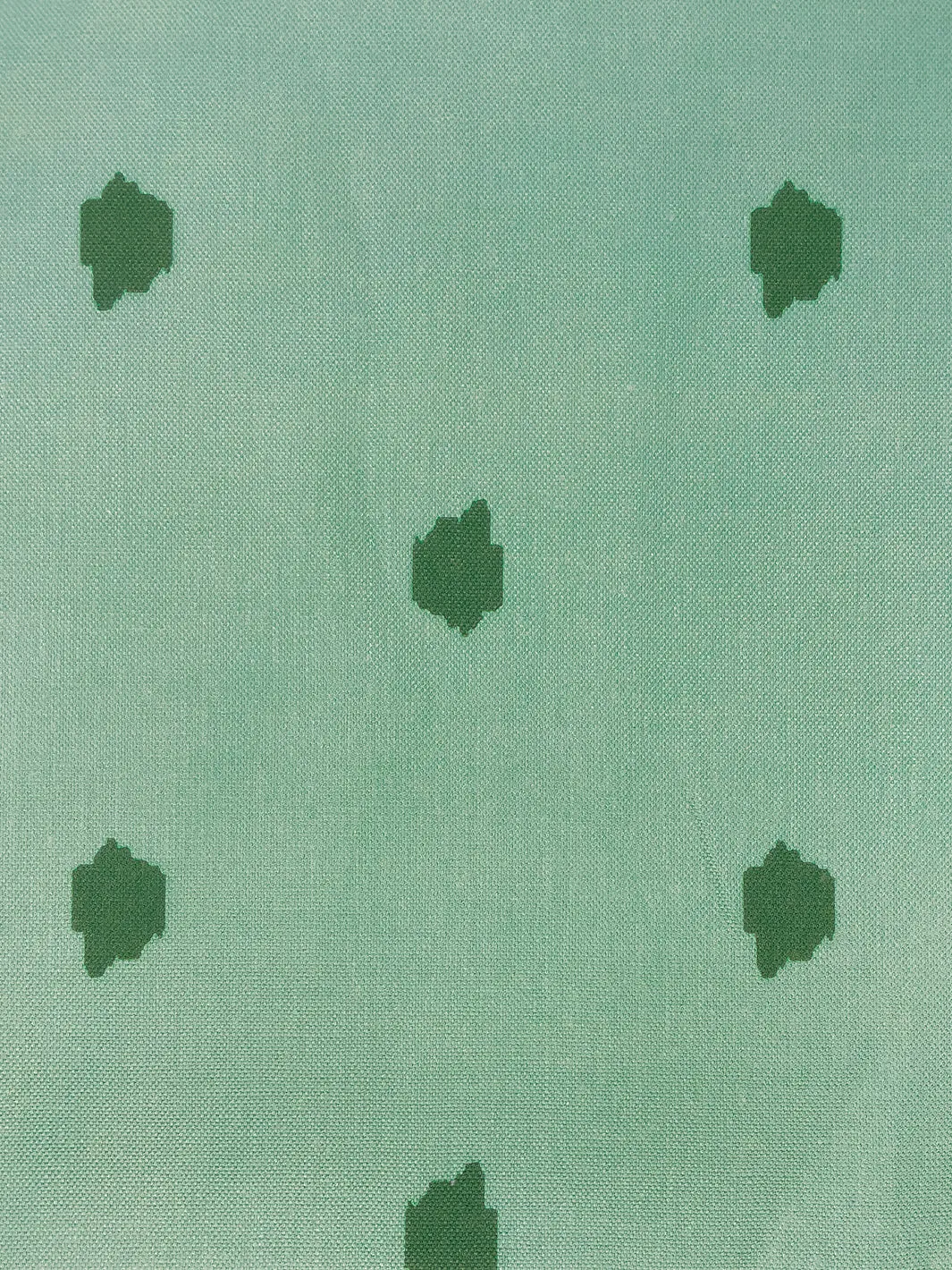 'Fabric by the Yard - Medina Dot - Mint on Linen