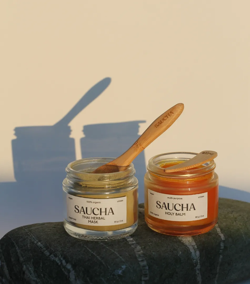 Face set - Herbal Mask, Holy Balm & Bamboo Set