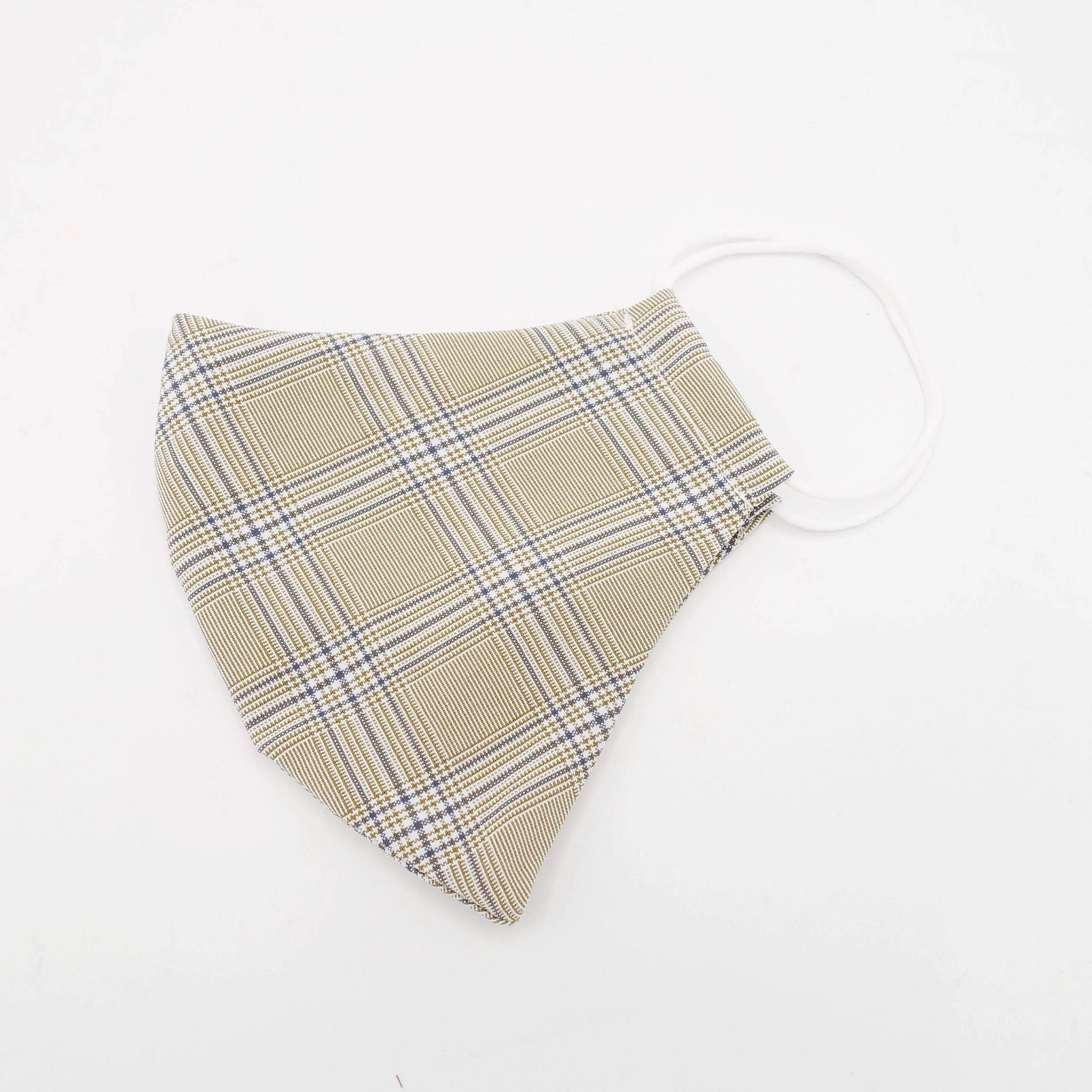 fashion face mask cotton check pattern reusable filter pock mask for women