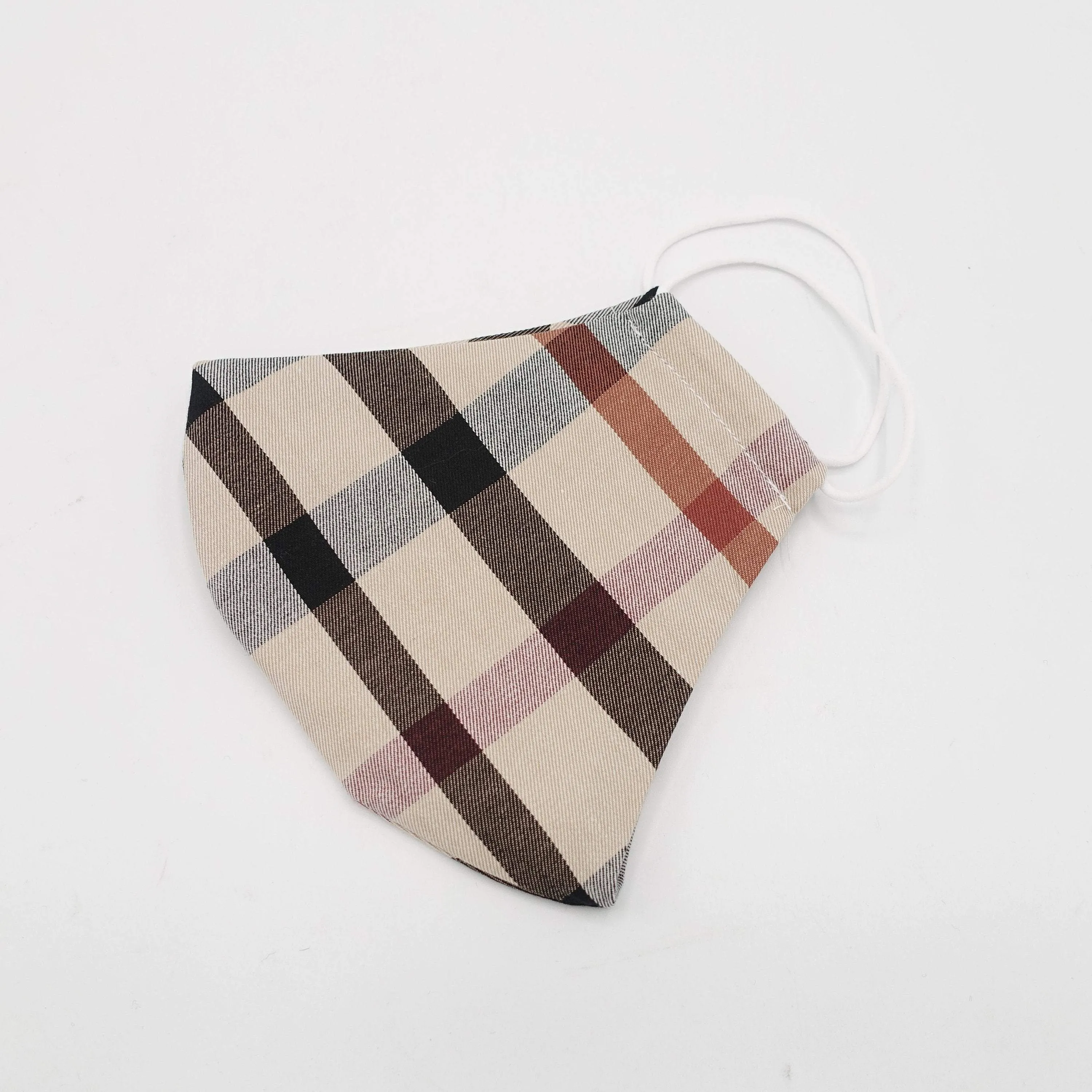 fashion face mask cotton check pattern reusable filter pock mask for women
