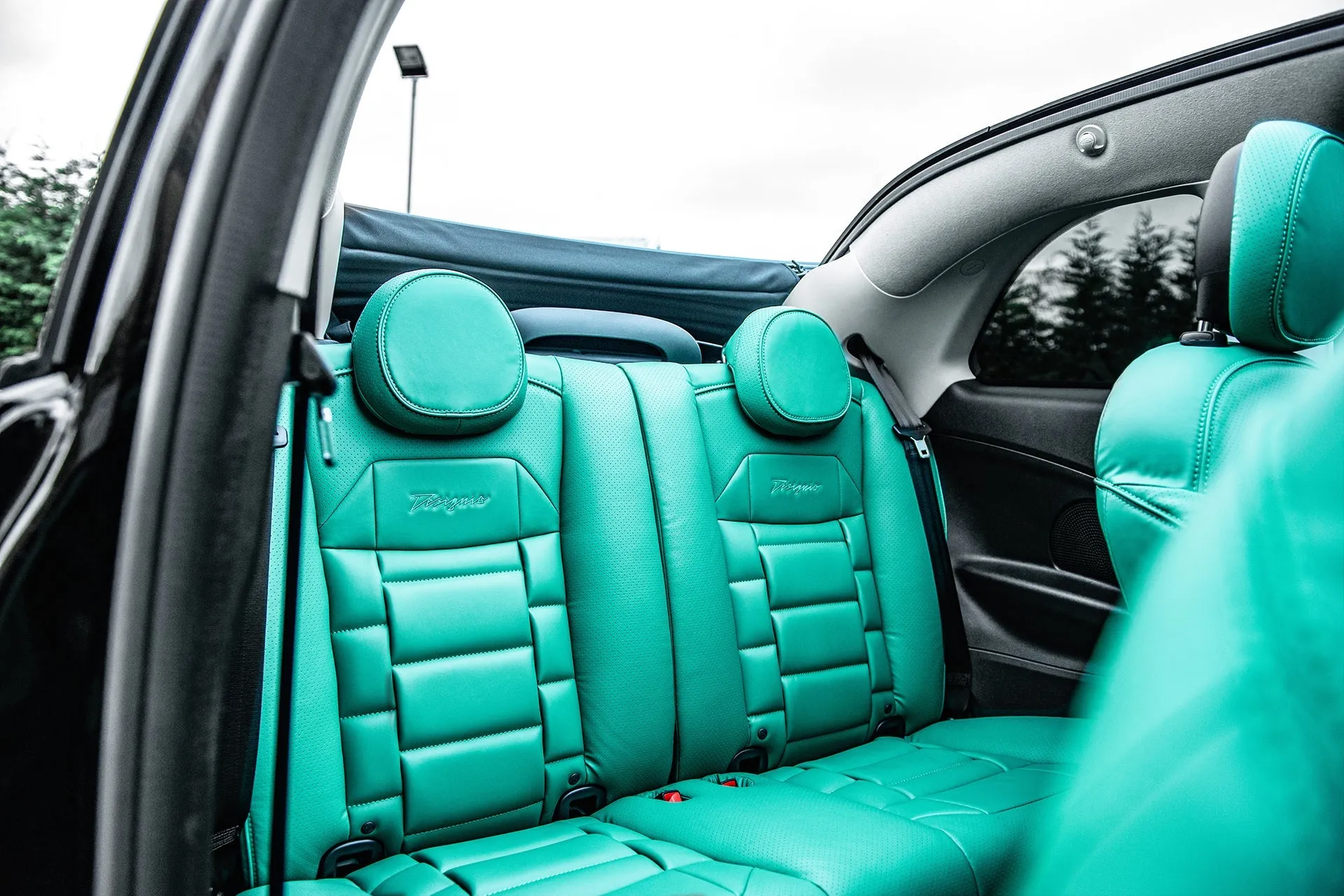 Fiat 500e Teal Designo Leather