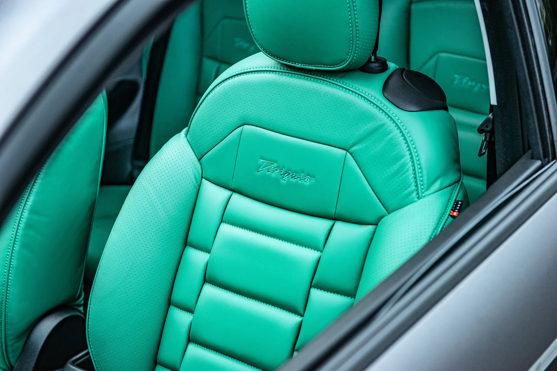 Fiat 500e Teal Designo Leather