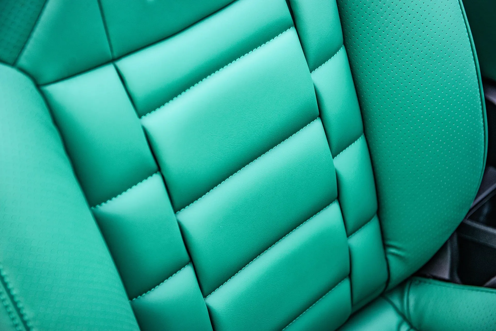 Fiat 500e Teal Designo Leather