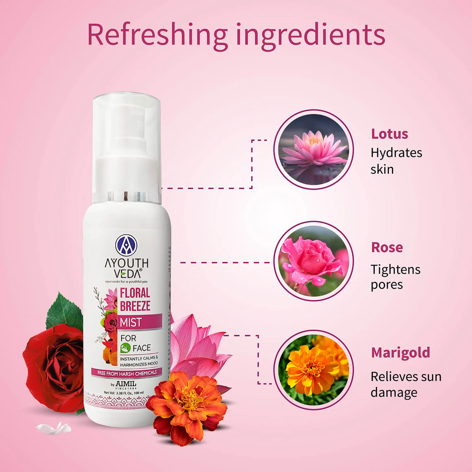 Floral Breeze Mist  to Keep Your Skin Hydrated All Day ( Net Qty-100ml)