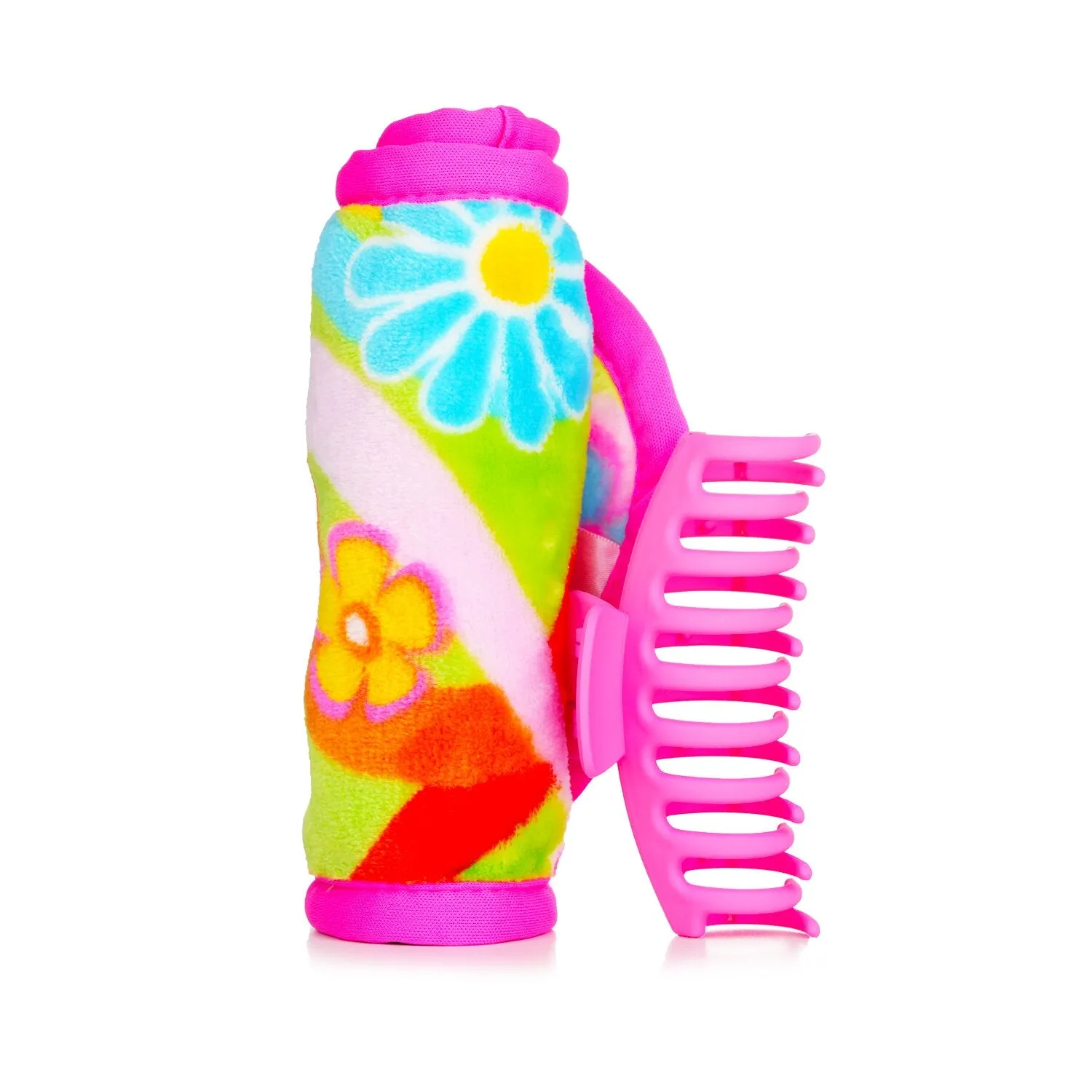 Flowerbomb Set (1x MakeUp Eraser Cloth   1x Hair Claw Clip   1x Bag)