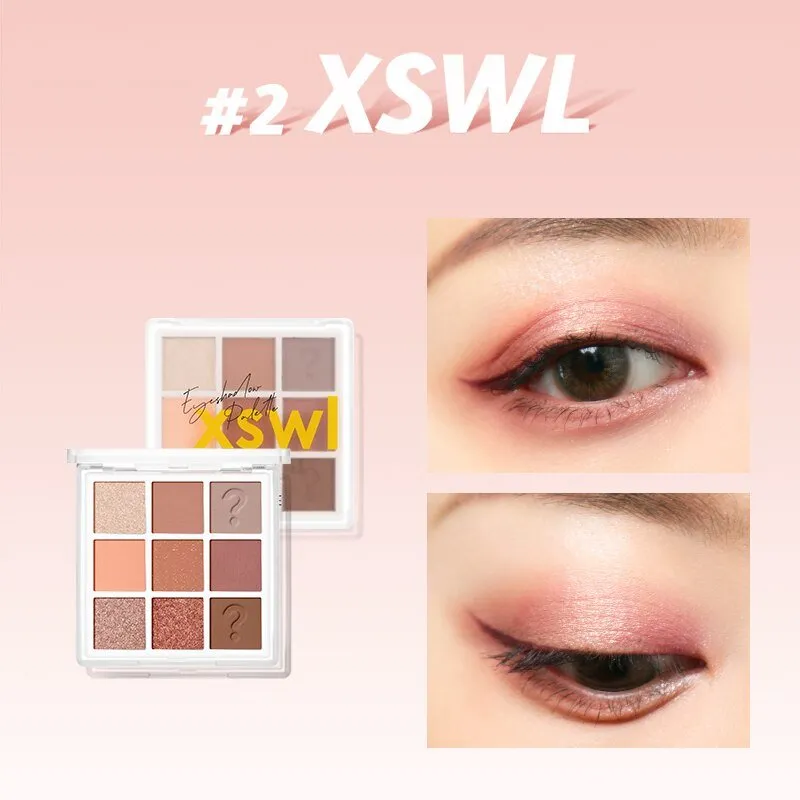 FOCALLURE 9 Color Eyeshadow Palette Cosmetics Pressed Matte Glitter Waterproof Long-lasting Shiny Pigment Eye Shadow Makeup