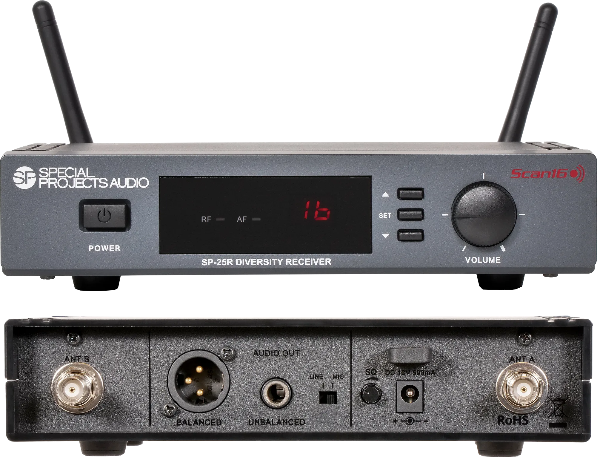 Galaxy Audio SP-25RD1 16 Channel True Diversity Auto Scan Receiver