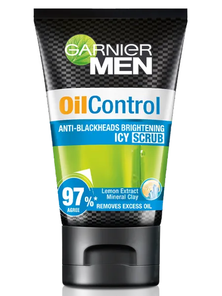 Garnier Men Oil Control Anti-Blackheads Brightening Icy Scrub 100ml
