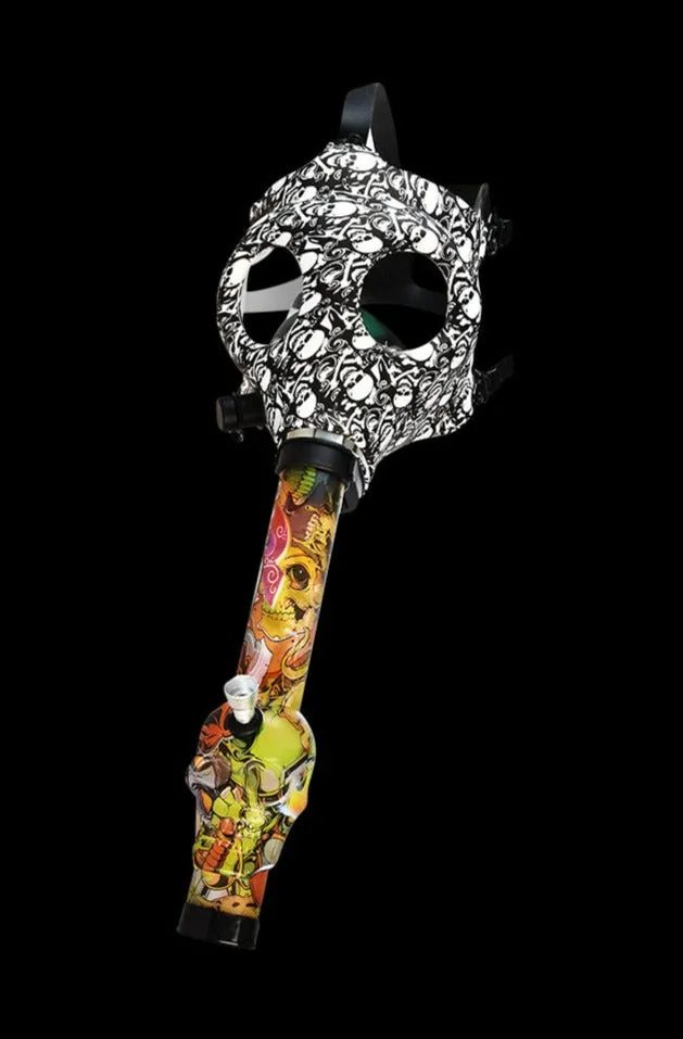 Gas Mask with Acrylic Water Pipe