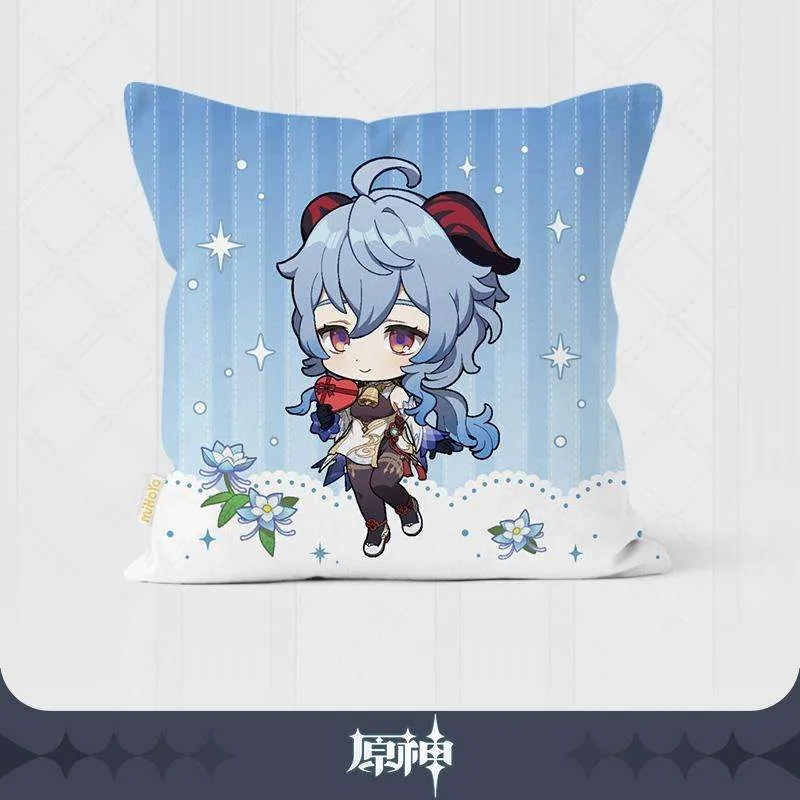 Genshin Impact Pillow, 2-in-1 Acrylic Keychain/Stand and Can Badge Collection (Zhongli)