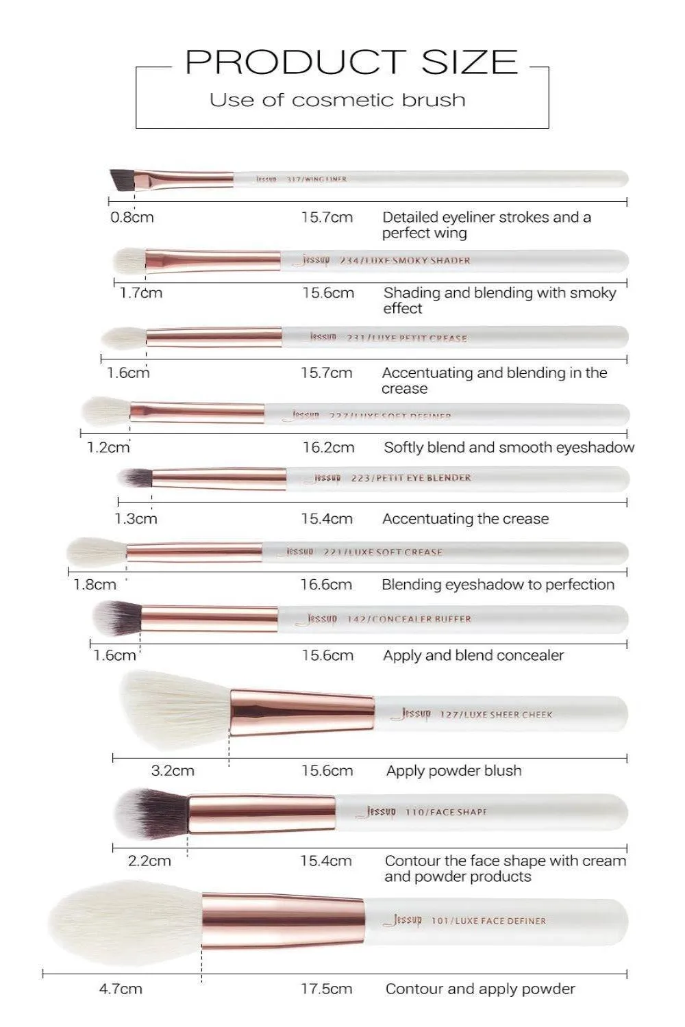 Girl On The Go Pink Professional Makeup Brush Set - 10 Pack