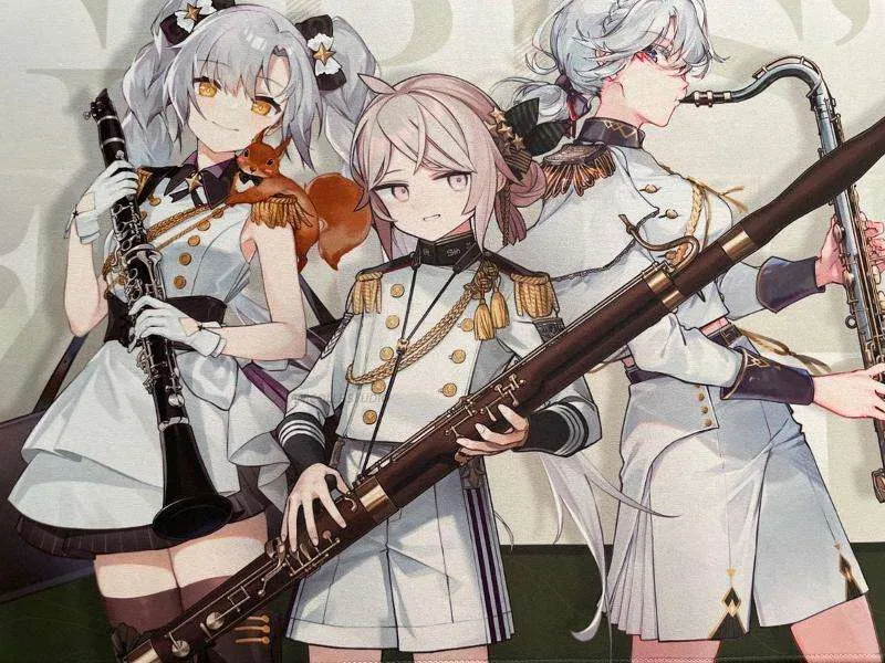 Girls' Frontline - Carnival Special Orchestra Rubber Mat Mouse Pad (SL8, M200, AUG Para) Desk Mat