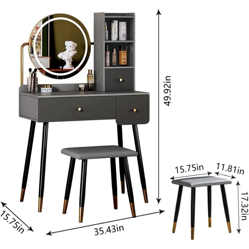 Glam Mirror Vanity- 3 Brightness Modes