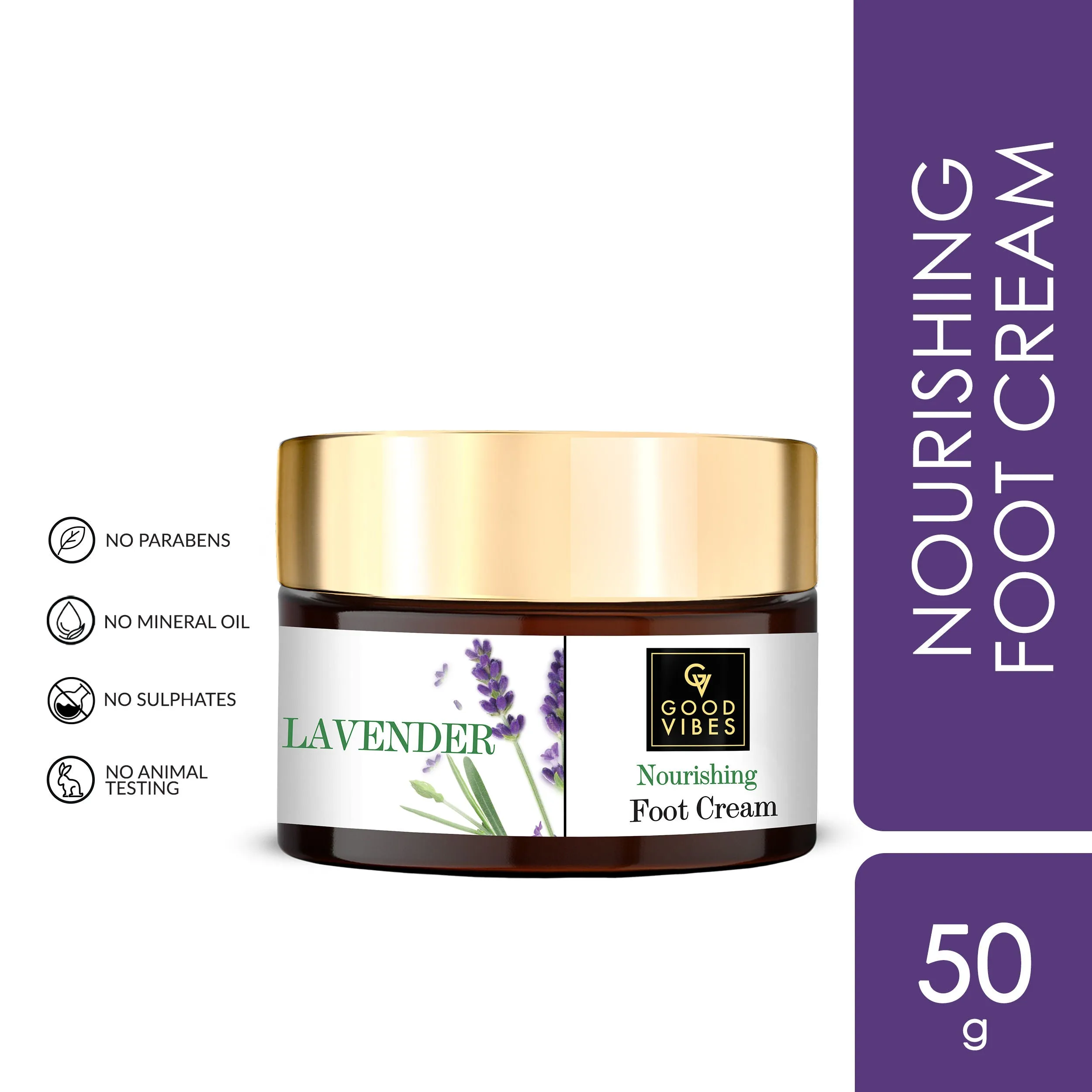 Good Vibes Nourishing Foot Cream - Lavender (50 gm)