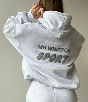 Grey Puff Hooded Sweat