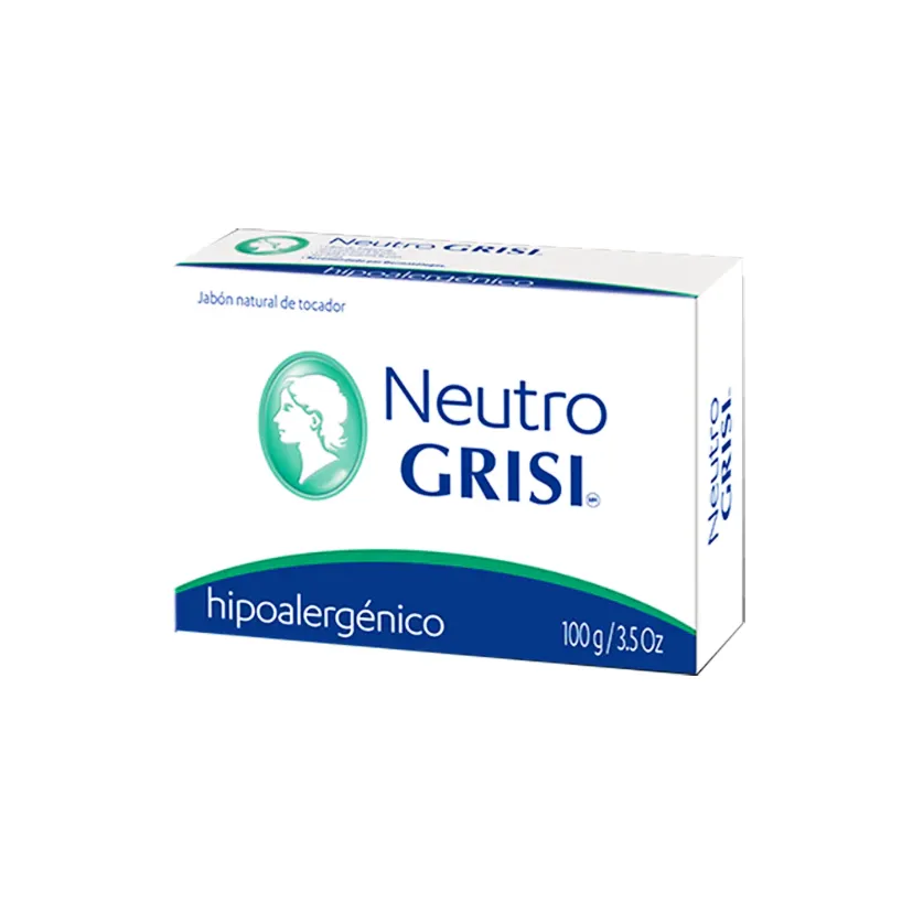 Grisi Neutro (Neutral) Sensitive Bar Soap  3.5 OZ/100G Jabon Neutro Grisi