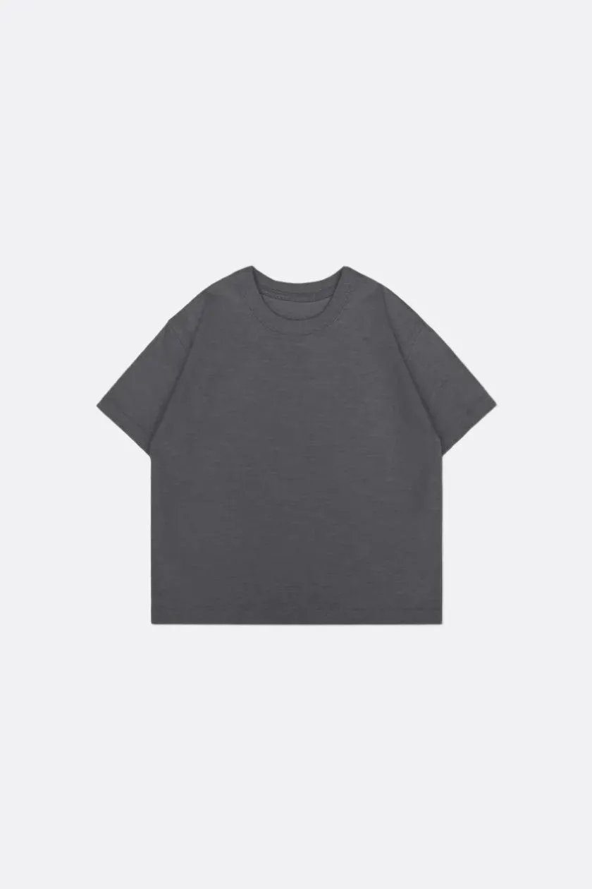 GROCERY KIDS MINI INVOICE TEE/ CHARCOAL