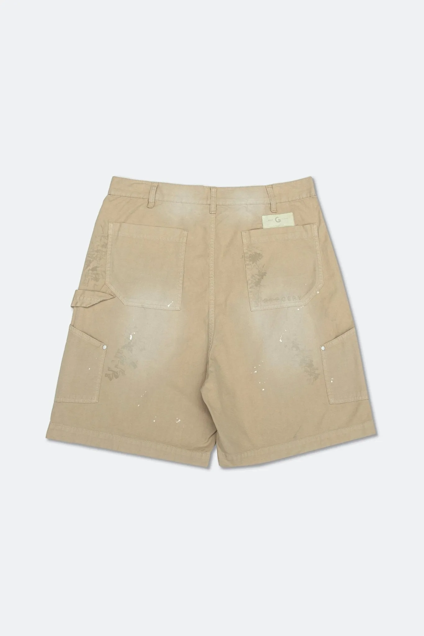 GROCERY SP-010 DOUBLE KNEE VINTAGE WORKER SHORTS/ BEIGE