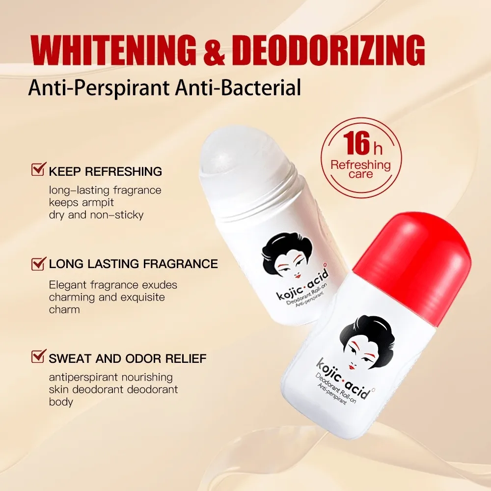Guanjing Beauty Kojic Acid Whitening Anti-Perspirant Roll On - 50ml
