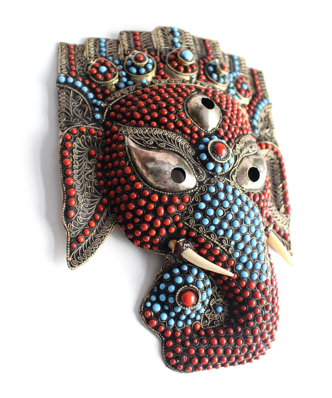 Hand Crafted Ganesha Mask Wall Hanging