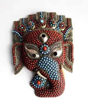 Hand Crafted Ganesha Mask Wall Hanging