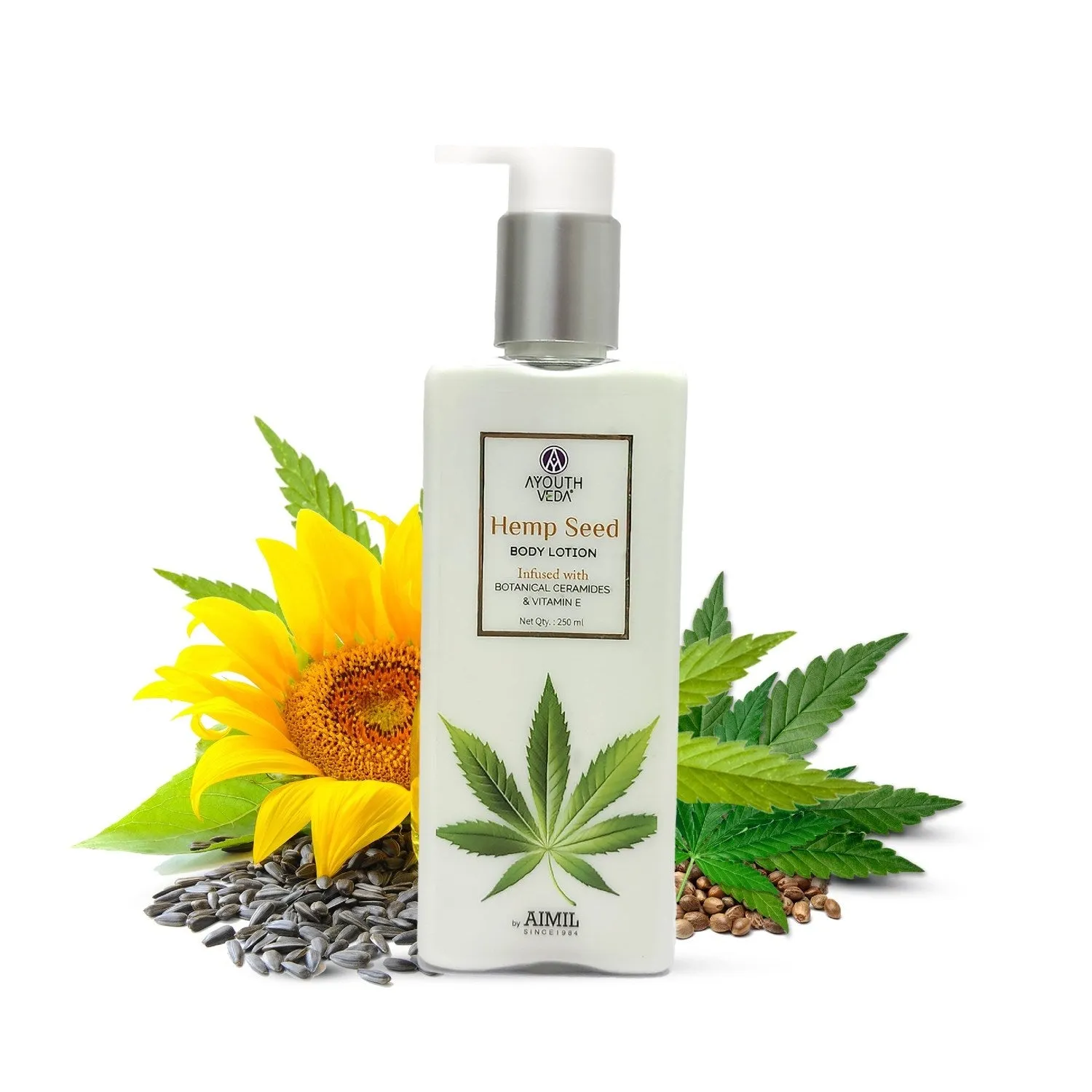 Hemp Seed Body Lotion with Botanical Ceramides &amp; Vitamin E for Deeply Hydrated Skin Net qty.- 250ml