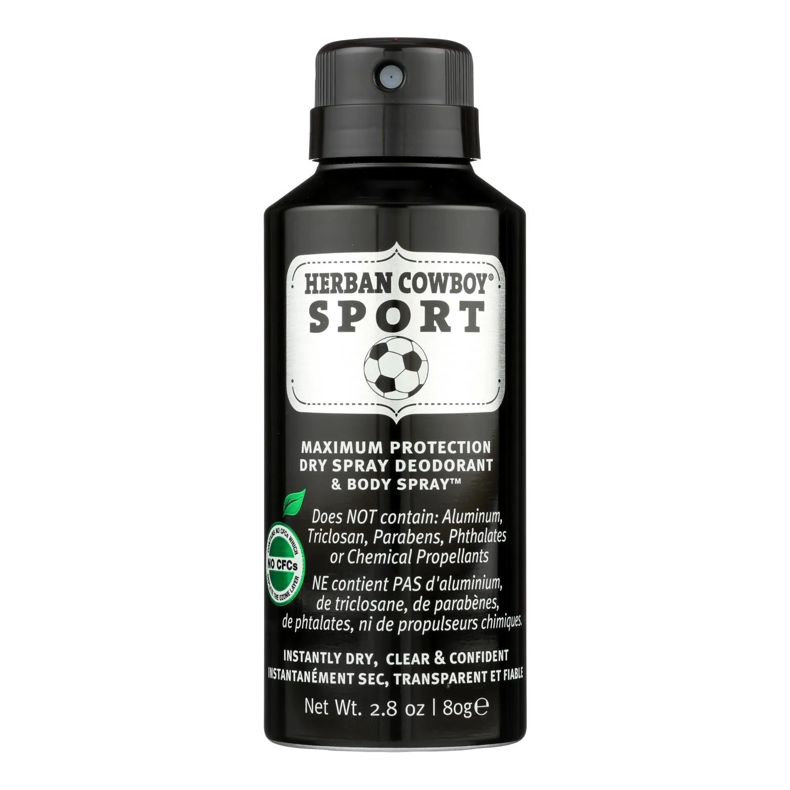 Herban Cowboy Sport Spray Dry Deodorizer, 2.8 Oz.