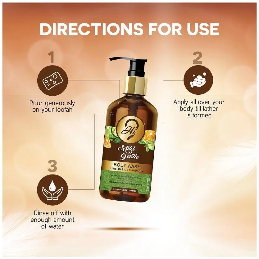 Hi9 Mild n Gentle Body Wash Mild Lime Basil Mandarin 300ML