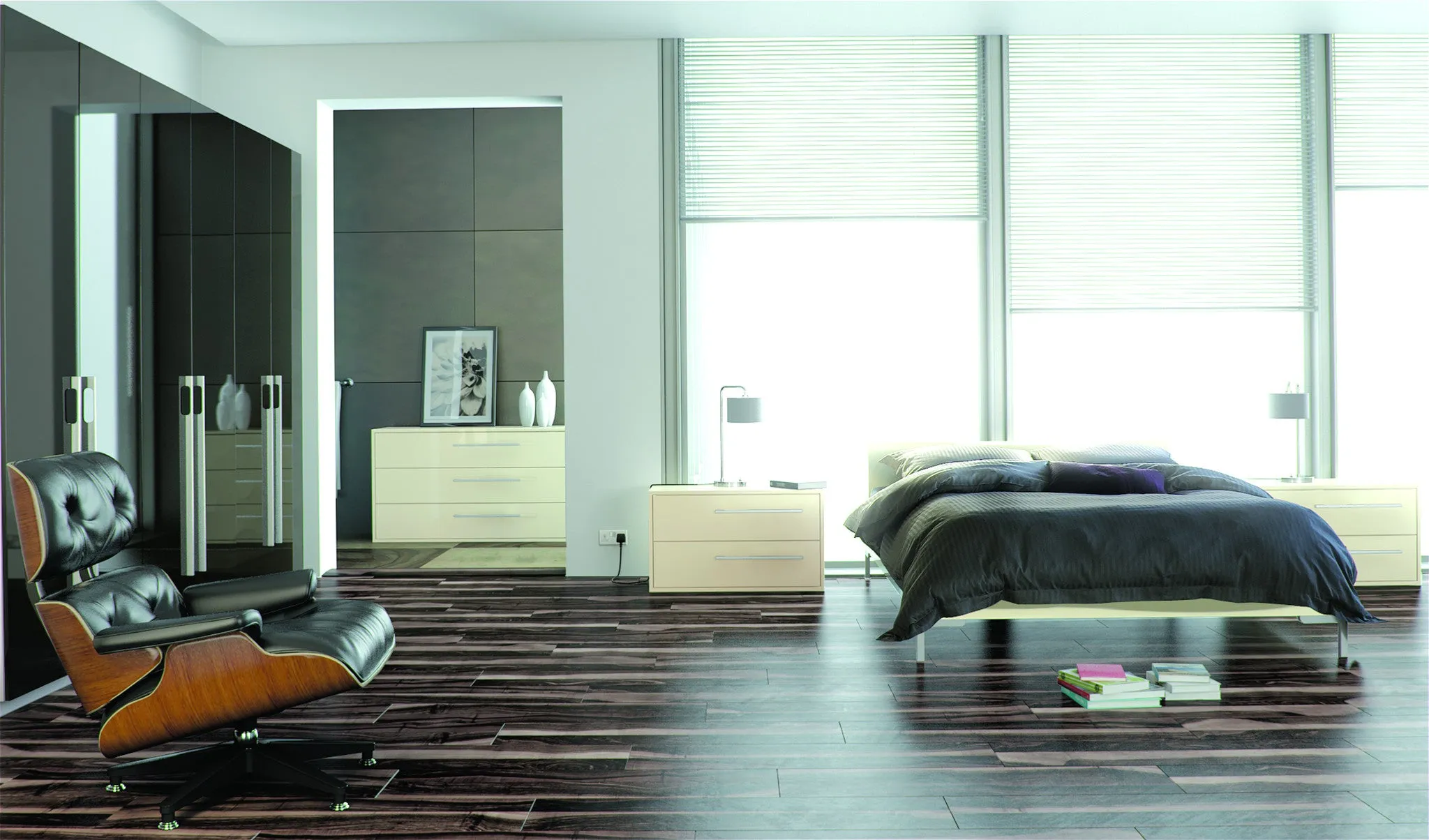 High Gloss Chocolate Wardrobes