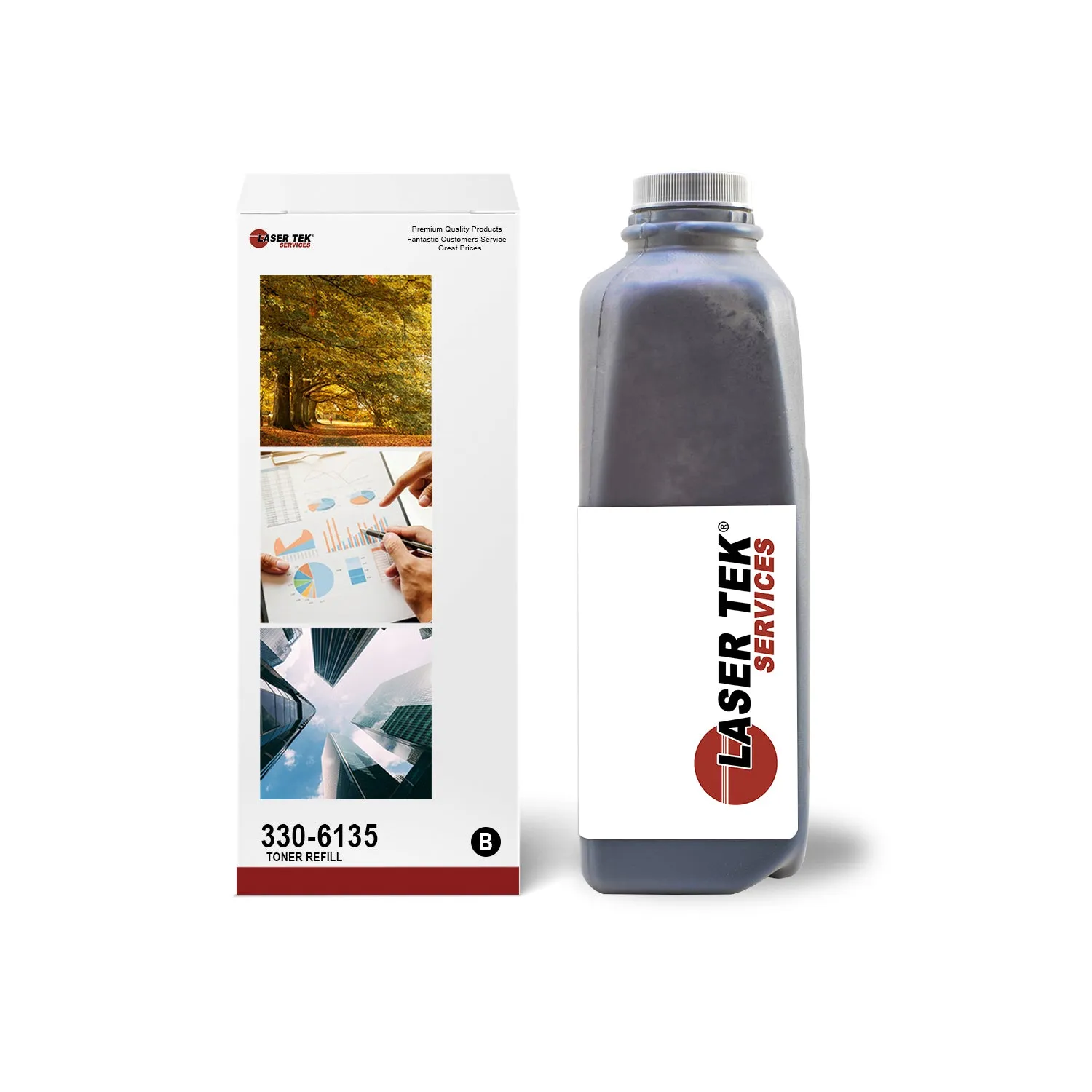 High Yield Toner Refill Kit for Dell 3GDT0 2CH2D 330-6135 Black with chip | Laser Tek Services