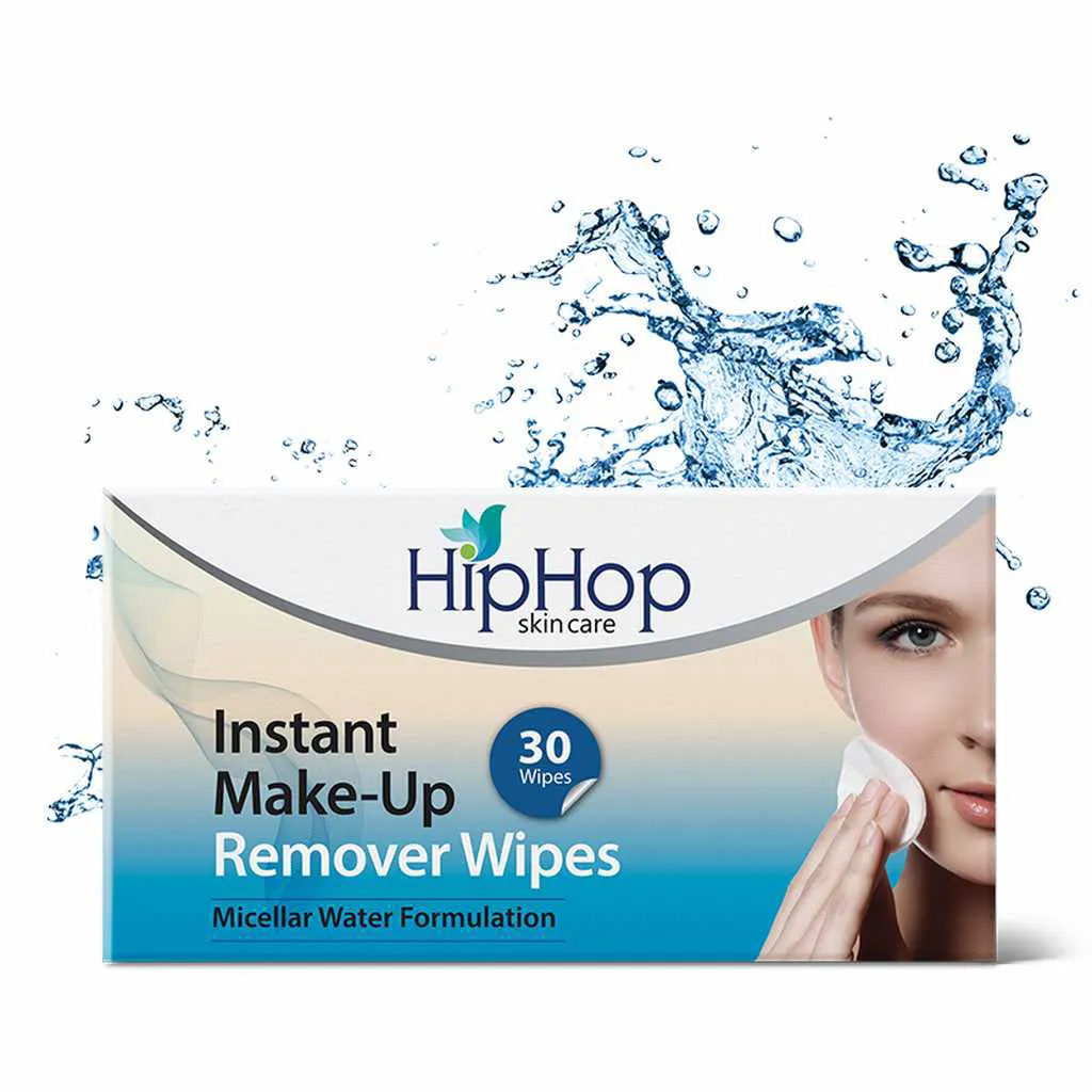 HipHop Body Wax Strips (Aloe Vera, 8 Strips)   Instant Makeup Remover Wipes (Micellar water, 30 Wipes)