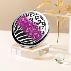 Hot Pink Glitter | Compact Mirror
