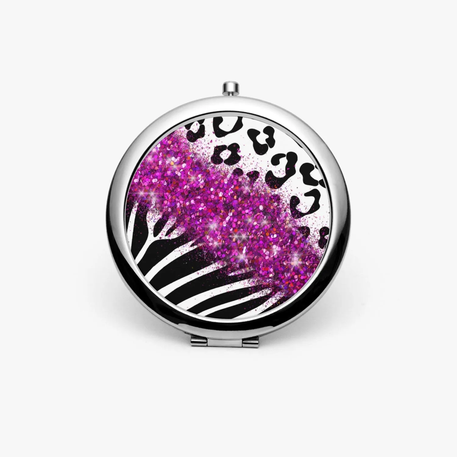 Hot Pink Glitter | Compact Mirror