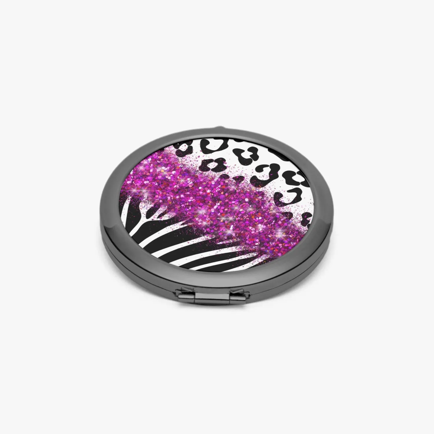 Hot Pink Glitter | Compact Mirror