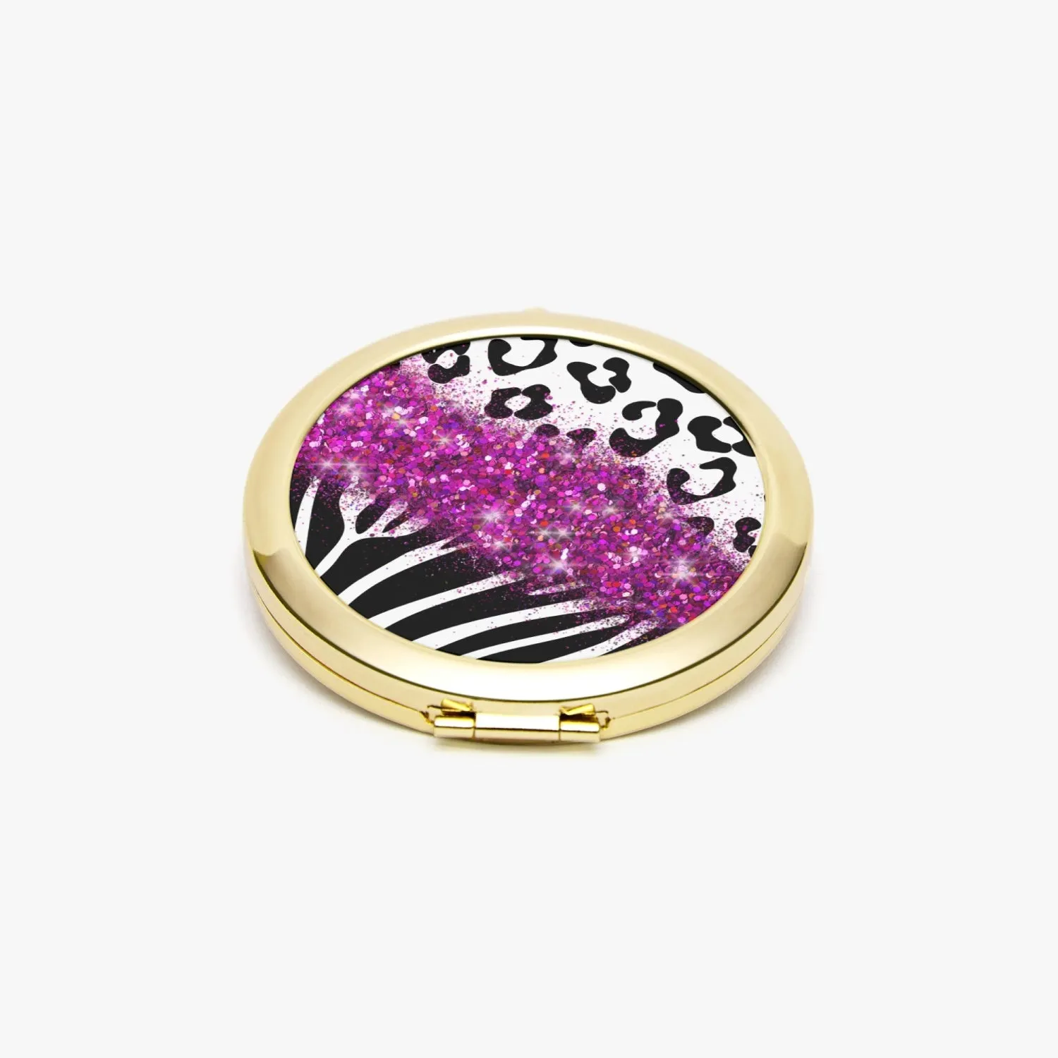 Hot Pink Glitter | Compact Mirror