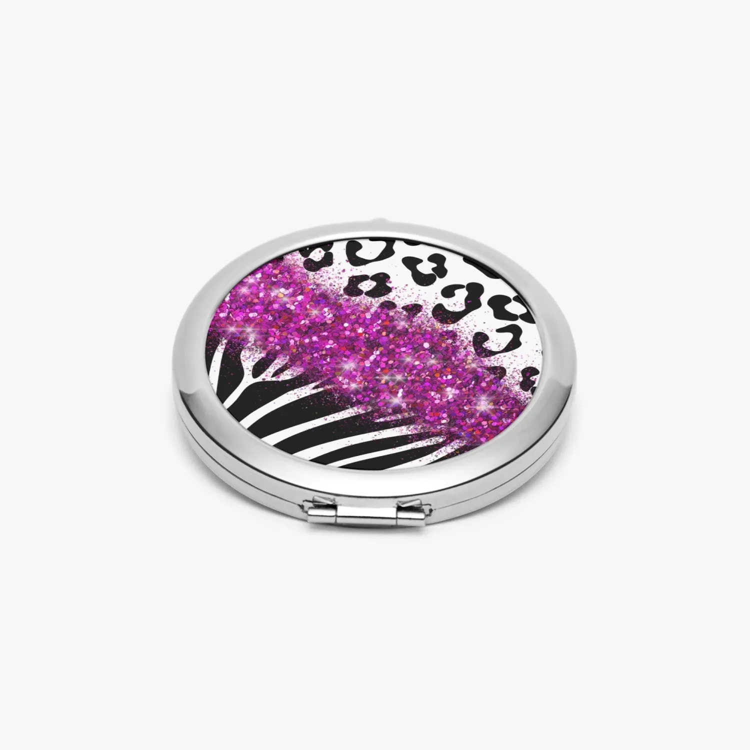 Hot Pink Glitter | Compact Mirror