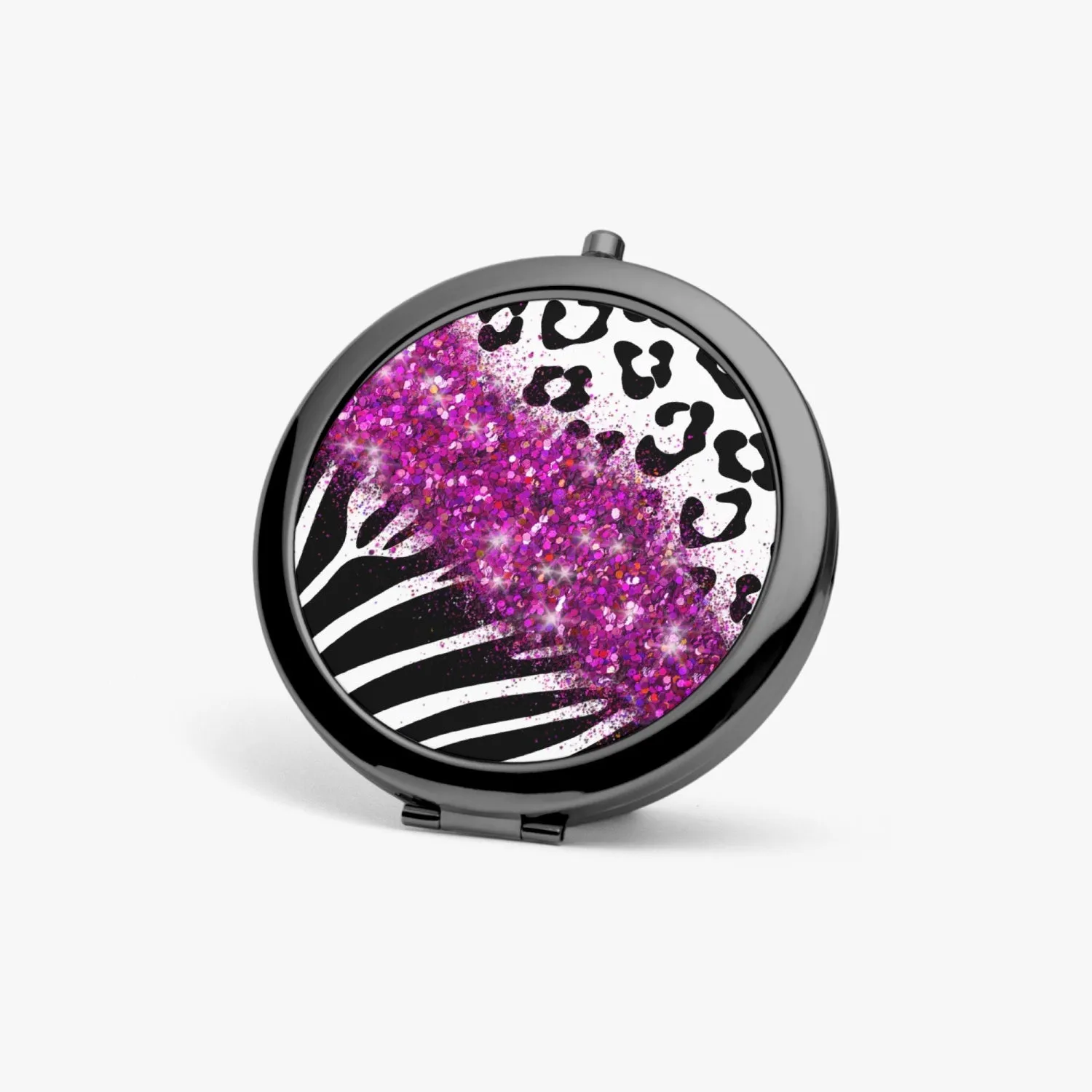 Hot Pink Glitter | Compact Mirror