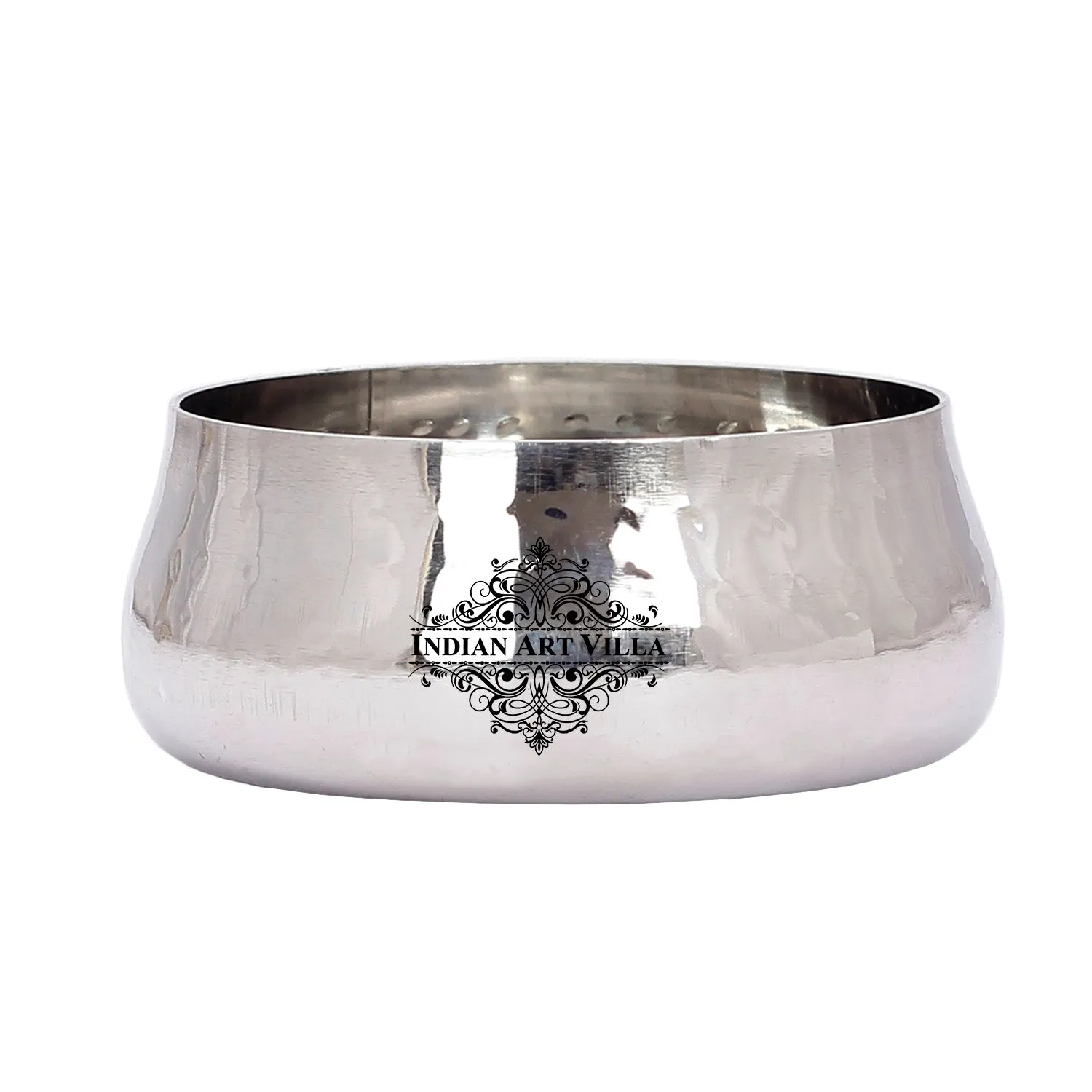 Indian Art Villa Elegant Steel Curved Bowl – Perfect for Every Celebration | Home | Hotel | Restaurant